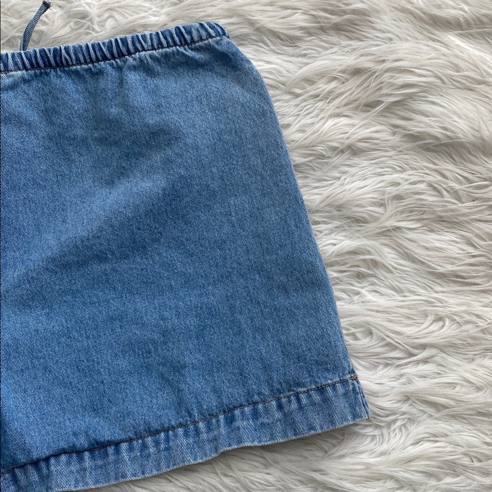 H&M | Light Blue Denim Drawstring Shorts - Picture 9 of 11